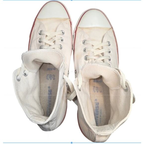 Vintage Converse Chuck Taylor All Star High Top White Made in USA Men's Size 10 - Picture 4 of 11